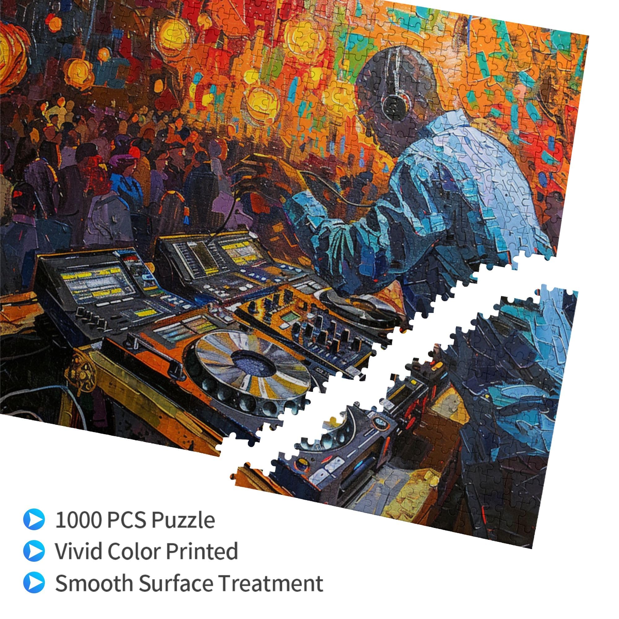 Amazon.com: MA6GE8DE Dj Music Party 1000 Piece Oil Painting Jigsaw